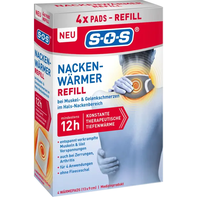SOS Nekwarmer Warmtepads Refill 4.0 St