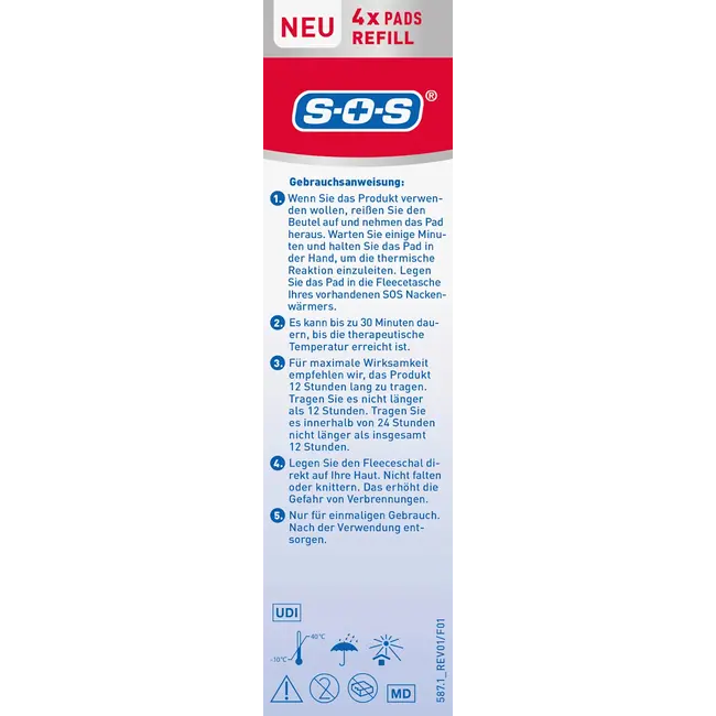 SOS Nekwarmer Warmtepads Refill 4.0 St