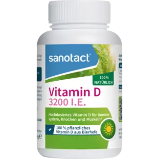 SANOTACT sanotact Vitamine D 3200 D.W.Z. Bierhefe Tablet 90 St