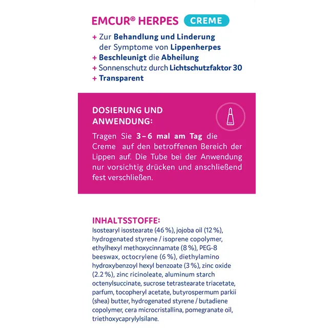 EMCUR Lippenherpescrème 6.0 ml