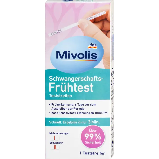 Mivolis Vroege Zwangerschapstest 1.0 St