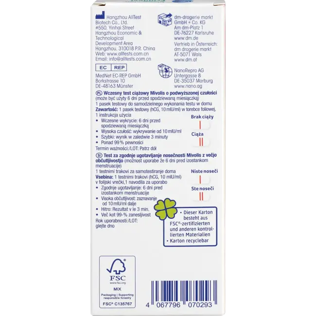 Mivolis Vroege Zwangerschapstest 1.0 St