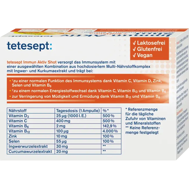 tetesept Immuun Actief Gember Kurkuma Drinkampullen 7 St 81.76 g