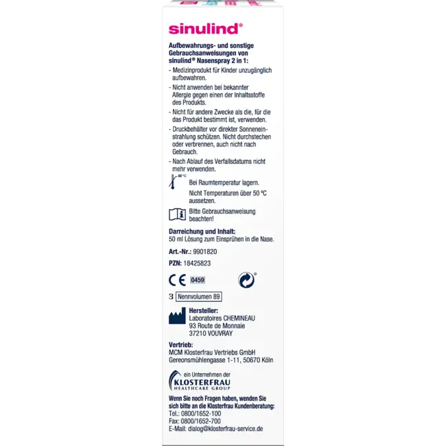 sinulind Neusspray 2 In 1 50.0 ml