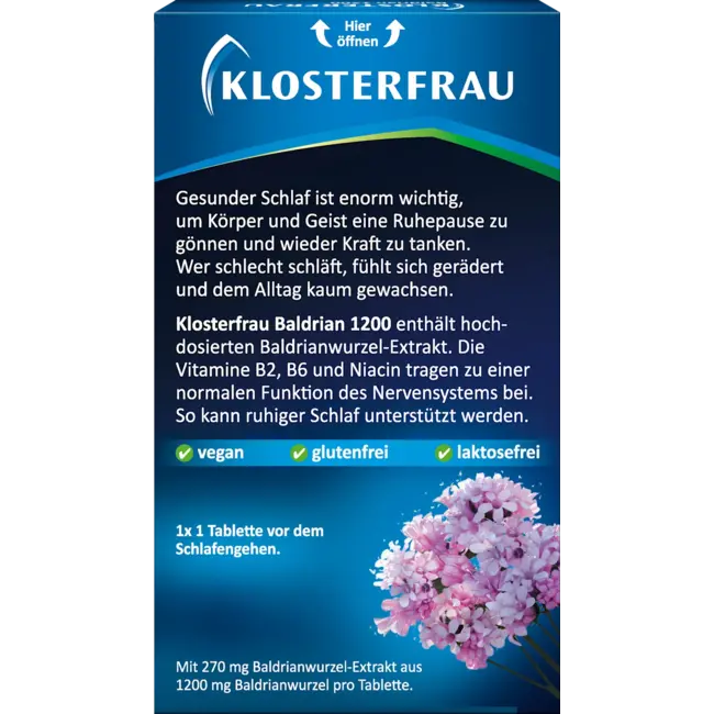 Klosterfrau Valdrian 1200 Tablet 30 Stuks 28.3 g
