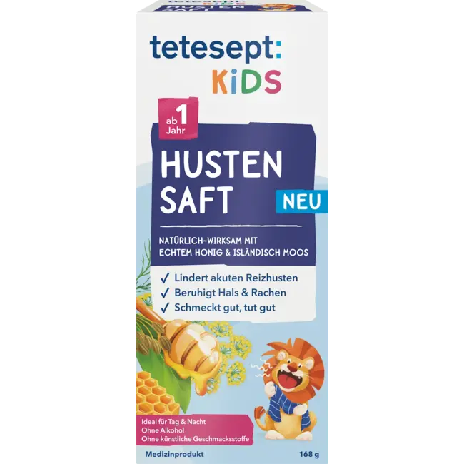 tetesept Hoestsiroop Kids Honing & IJslands mos 168.0 g