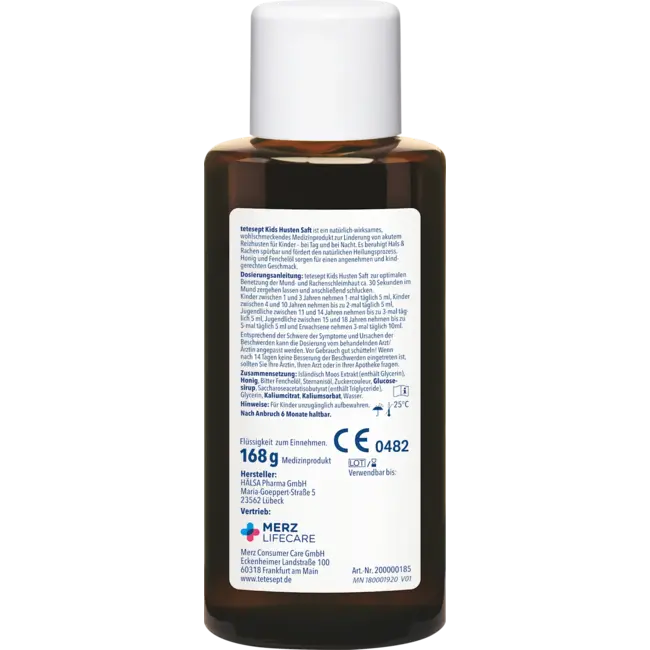 tetesept Hoestsiroop Kids Honing & IJslands mos 168.0 g