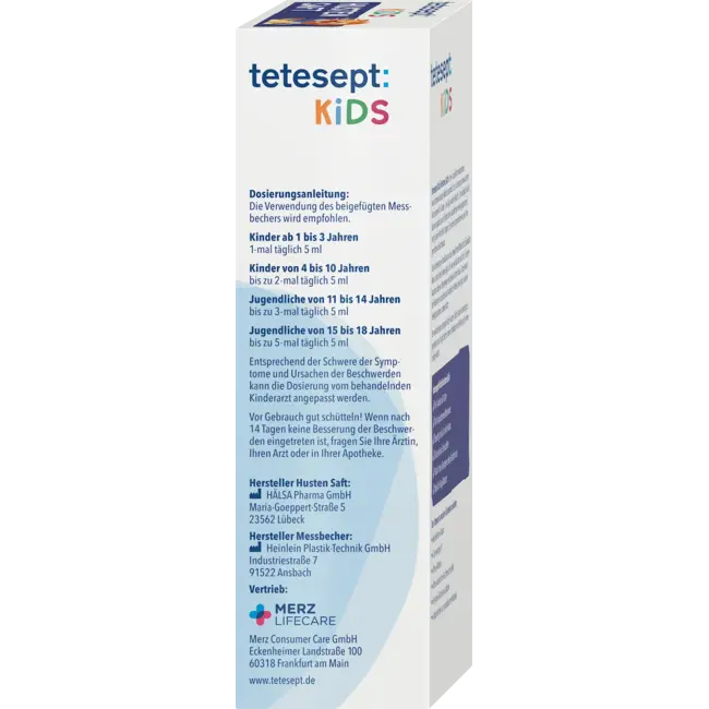 tetesept Hoestsiroop Kids Honing & IJslands mos 168.0 g