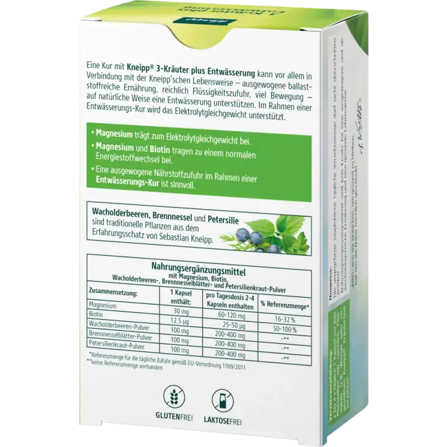 Kneipp Drainage 3-kruiden Plus Capsules 60 St 28.6 g
