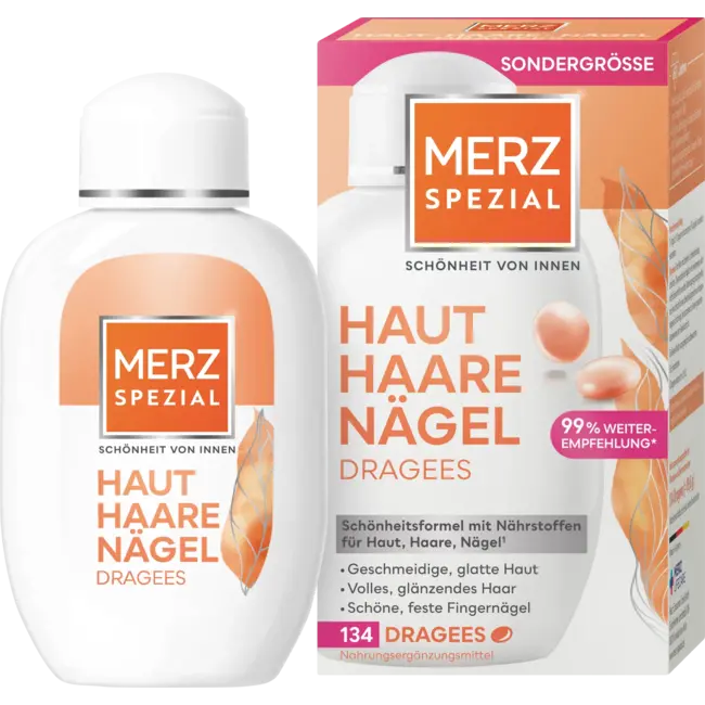 Merz Spezial Huid Haar Nagels Dragees 134 St 89.6 g