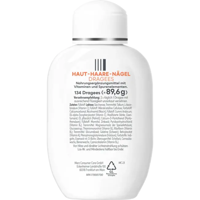 Merz Spezial Huid Haar Nagels Dragees 134 St 89.6 g