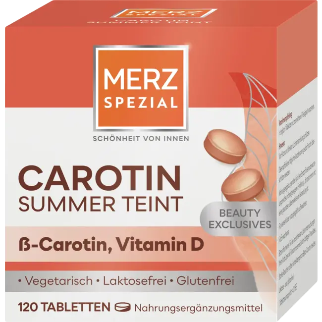 Merz Spezial Carotin Zomer Teint Tablet 120 St 73.8 g