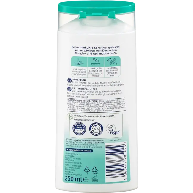 Balea med Shampoo Anti-schuppen Ultra Gevoelig 250.0 ml