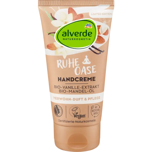 alverde NATURKOSMETIK Handcrème "oase Van Rust" Met Vanille-extract & Amandelolie 75.0 ml