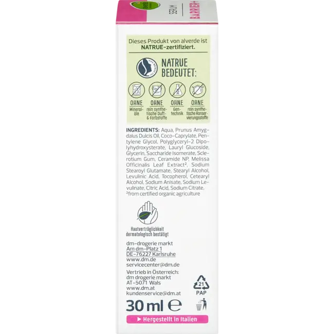 alverde NATURKOSMETIK Serumbarrière + 30.0 ml