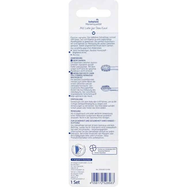babylove Tandverzorging-leerset Mint/beige 2.0 St