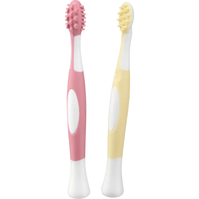 babylove Leerset Tandverzorging Roze/geel 2.0 St