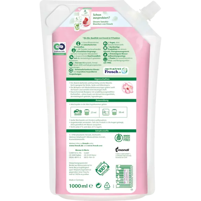 Frosch Wasverzachter Hibiscusbloem 40WL 1.0 l