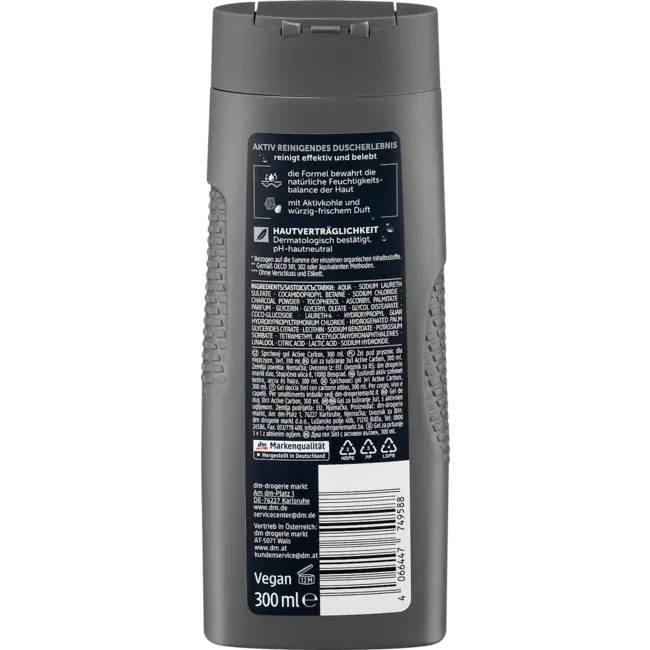 Balea MEN Douchegel Active Carbon 3in1 300ml