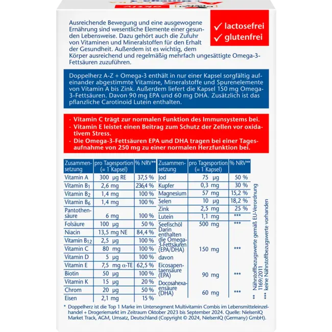 Doppelherz A-Z + Omega-3 Extra Capsules 30 St 45.0 g