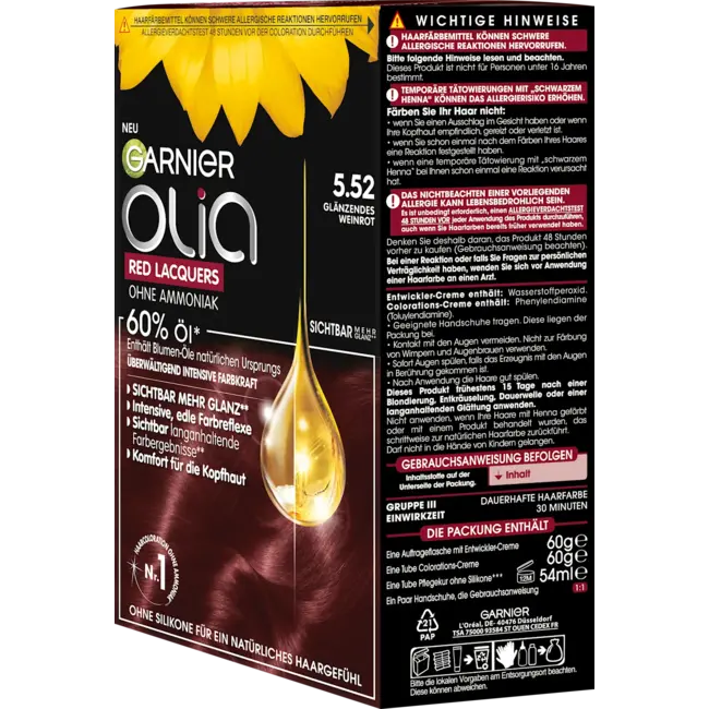 GARNIER olia Haarverf 5.52 Glanzend Wijnrood 1.0 St