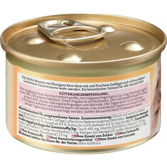 Dein Bestes Natvoer Kat Rijk Aan Gevogelte, Mousse Met Saushart 85.0 g