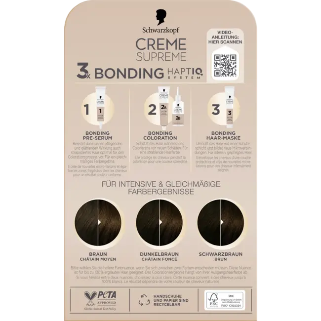 Schwarzkopf CREME SUPREME Haarverf 4-0 Natuurlijk Donkerbruin 1.0 St