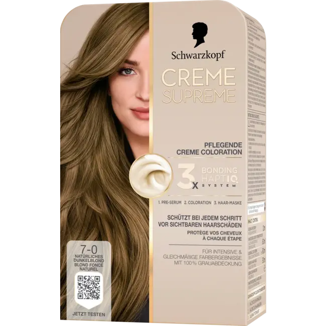 Schwarzkopf CREME SUPREME Haarverf 7-0 Natuurlijk Donkerblond 1.0 St