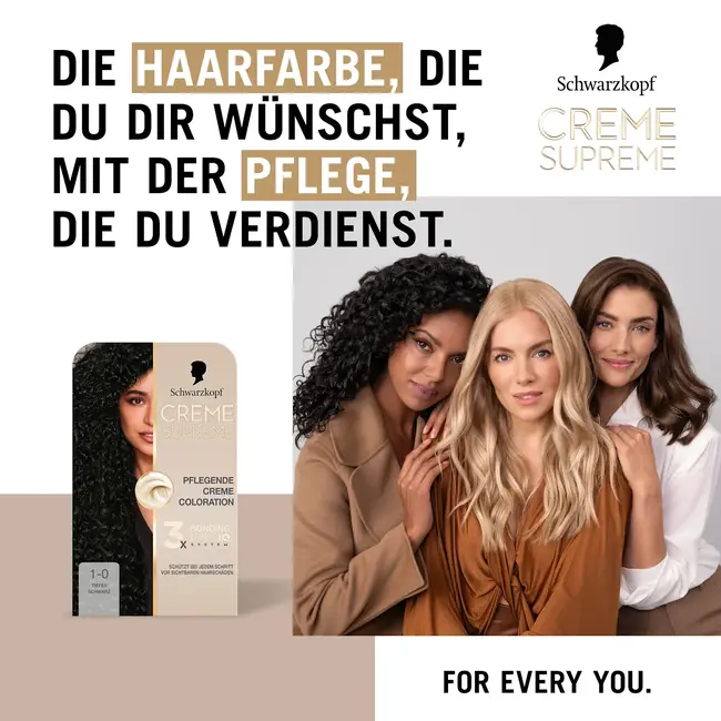 Schwarzkopf CREME SUPREME Haarverf 1-0 Diep Zwart 1.0 St