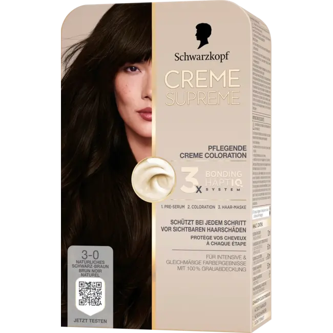 Schwarzkopf CREME SUPREME Haarverf 3-0 Natuurlijk Zwart-bruin 1.0 St