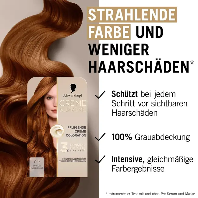Schwarzkopf CREME SUPREME Haarverf 7-7 Donker Koperblond 1.0 St
