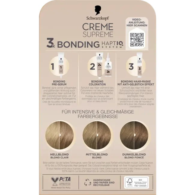 Schwarzkopf CREME SUPREME Haarverf 8-16 Cool Ash Blond 1.0 St