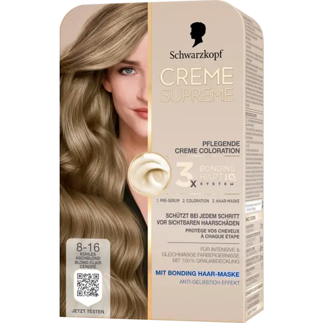 Schwarzkopf CREME SUPREME Haarverf 8-16 Cool Ash Blond 1.0 St