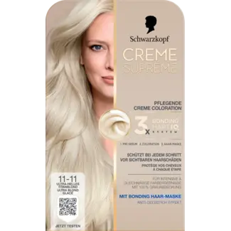 Schwarzkopf CREME SUPREME Schwarzkopf CREME SUPREME Haarverf 11-11 Ultra-cell Titanium Blond