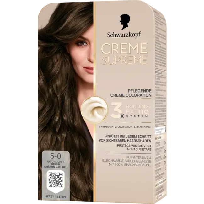 Schwarzkopf CREME SUPREME Haarverf 5-0 Natuurlijk Bruin 1.0 St