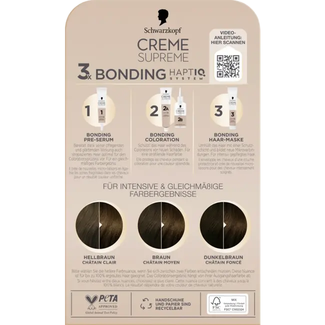 Schwarzkopf CREME SUPREME Haarverf 5-0 Natuurlijk Bruin 1.0 St