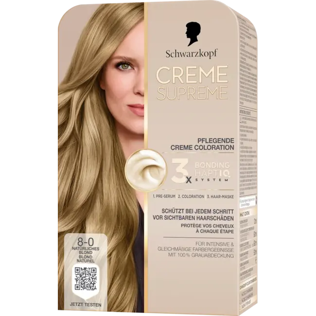 Schwarzkopf CREME SUPREME Haarverf 8-0 Natuurlijk Blond 1.0 St