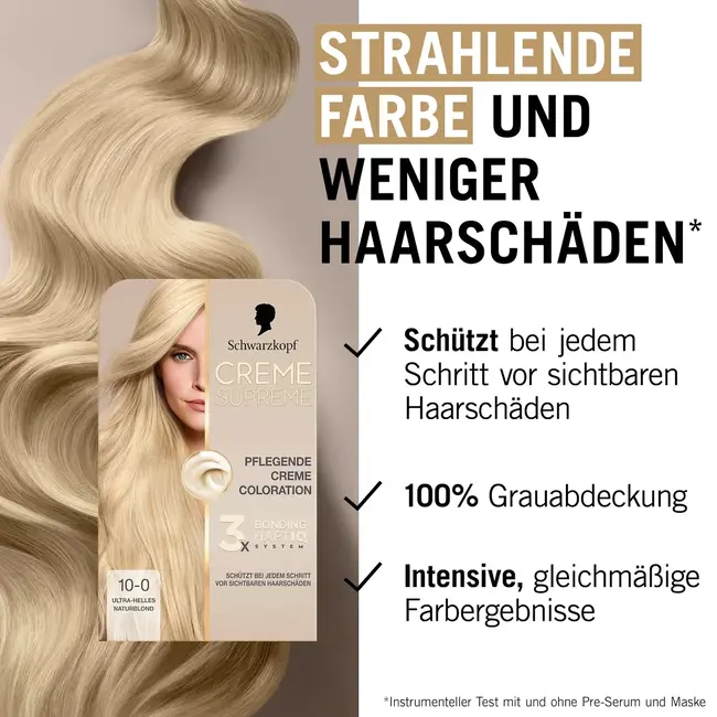 Schwarzkopf CREME SUPREME Haarverf 10-0 Ultra-collectable Natural Blonde 1.0 St