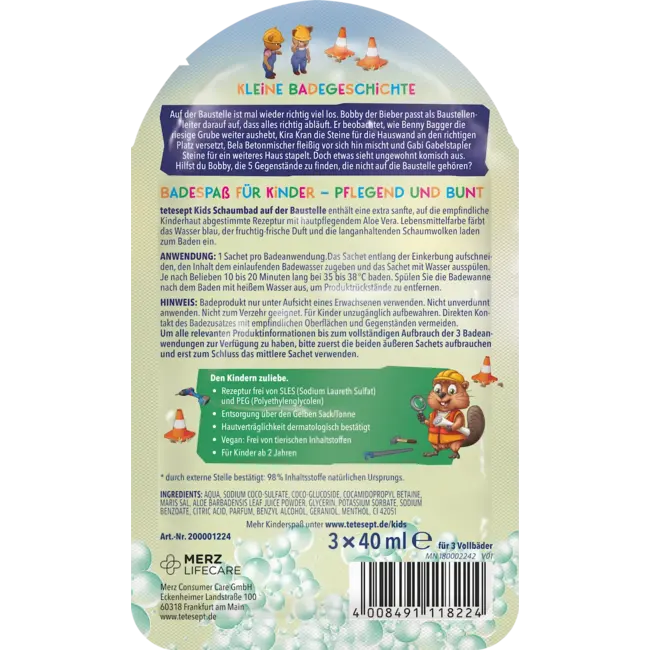 tetesept: KIDS Schuimbad Op De Bouwplaats (3x40 Ml) 120.0 ml