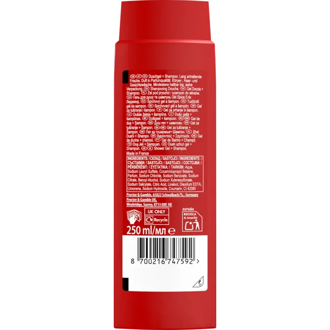Old Spice Douchegel Epic Legend 3in1 250.0 ml
