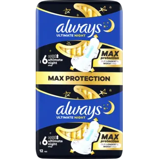 always always Ultimate Maandverband Night Max Protection 6 Met Vleugels