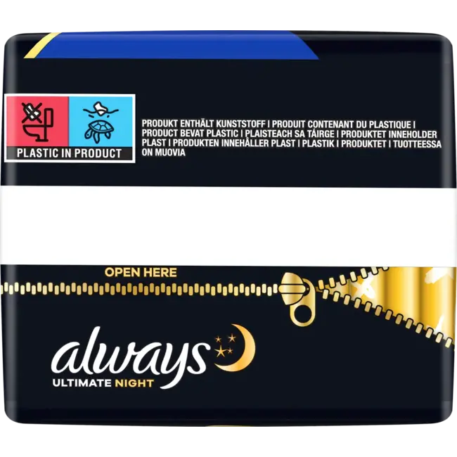 always Ultimate Maandverband Night Max Protection 6 Met Vleugels 12.0 St