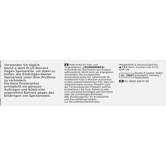 blend-a-dent Kleefcrème Plus Barrière Tegen Etensresten Smaakneutraal 40.0 g