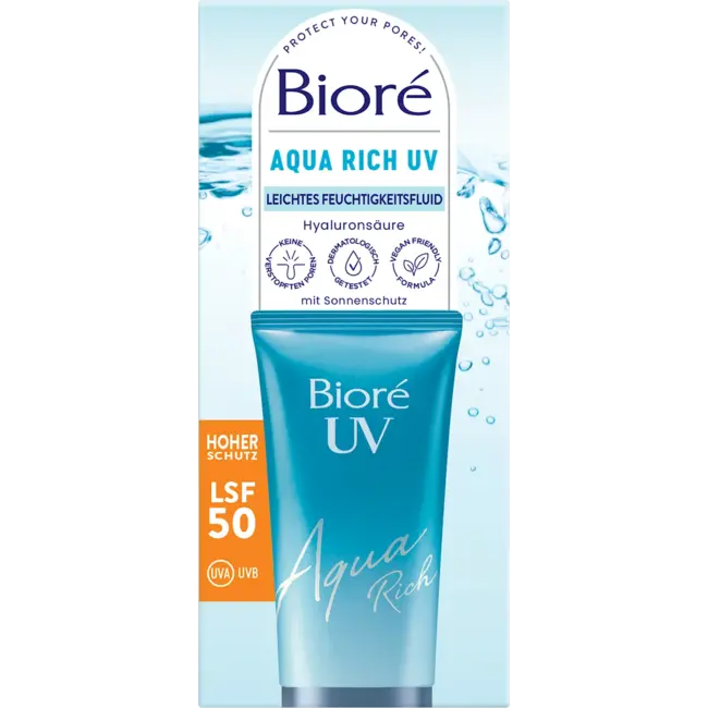 Bioré Gezichtsvloeistof Aquarich UV, SPF 50 50.0 ml