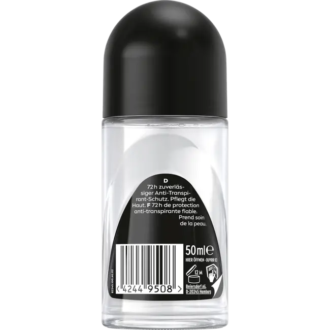 NIVEA MEN Antitranspirant Deo Roll-on Zwart & Wit 50.0 ml
