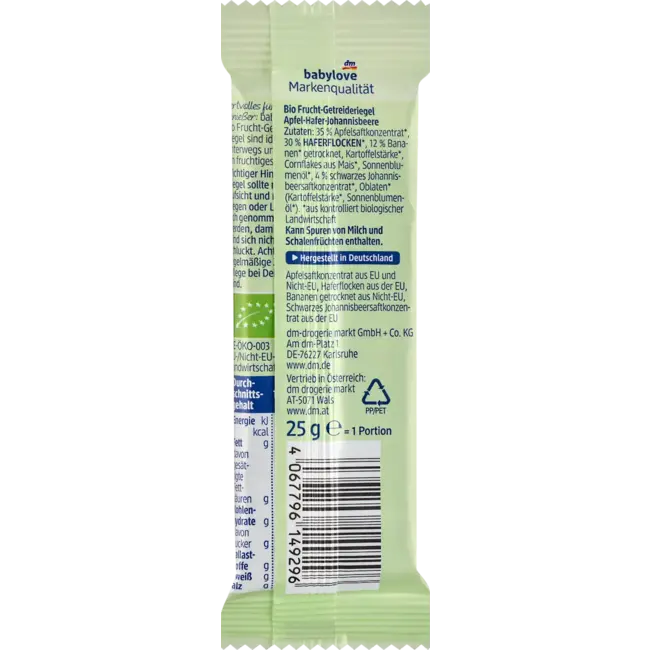 babylove Fruitreep Appel-johannesbes Vanaf 1 Jaar 25.0 g