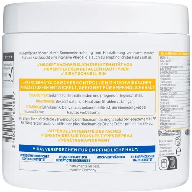 Mixa Crème Niacinamide Bright 400ml