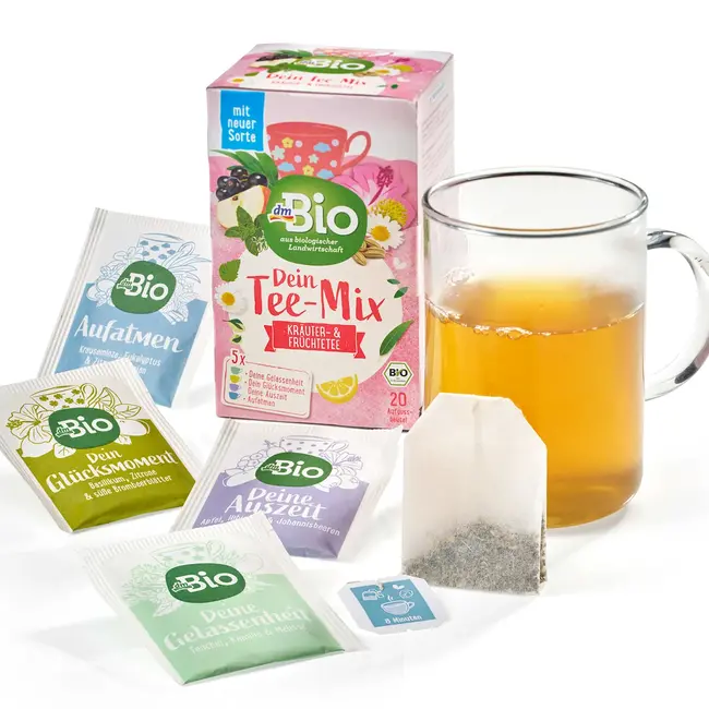 dmBio Thee-mix, Kruiden- & Fruitthee 4 Soorten (20 Zakjes) 39.5 g