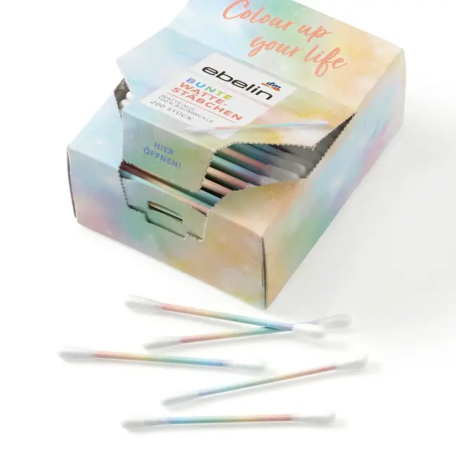 ebelin Kleurrijke Wattenstaafjes 200st 200.0 St