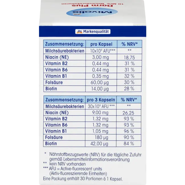 Mivolis Darm Plus Capsules 30 St 10.0 g